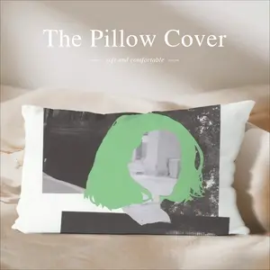 Green Polyester Pillow (Rectangle, Multi-Size)