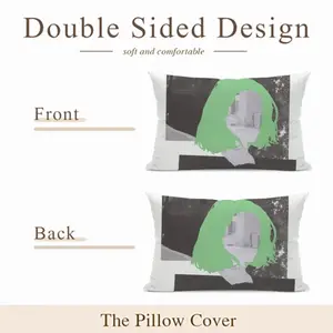 Green Polyester Pillow (Rectangle, Multi-Size)