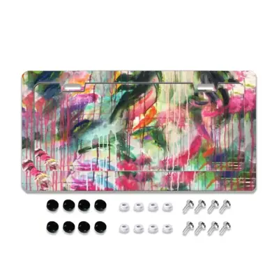 Orchids License Plate Frame (Flat Hole)