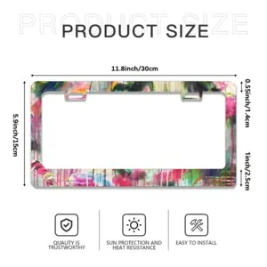 Orchids License Plate Frame (Flat Hole)