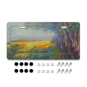 Sunny Field License Plate Frame (Flat Hole)