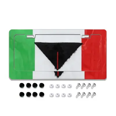 Pubic Flag Italy License Plate Frame (Flat Hole)