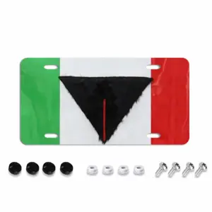 Pubic Flag Italy License Plate Frame (Flat Hole)