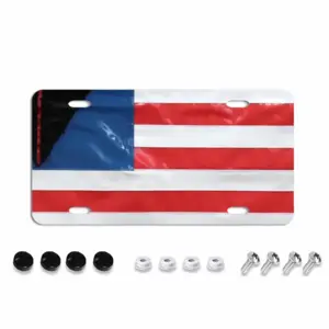 Pubic Flag United States License Plate Frame (Flat Hole)