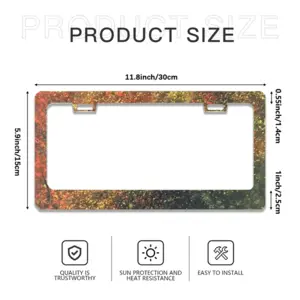 Golden Drops License Plate Frame (Flat Hole)