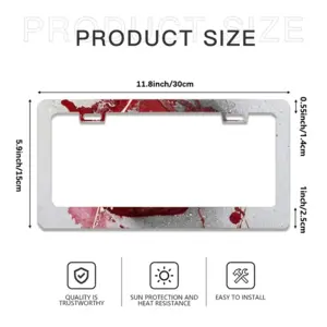 Basic Red License Plate Frame (Flat Hole)