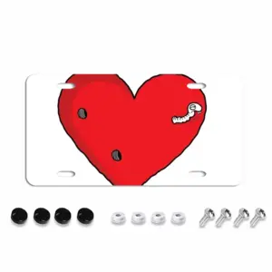 Love Worm License Plate Frame (Flat Hole)