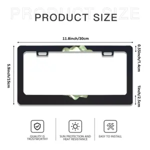 Light In Dark License Plate Frame (Flat Hole)