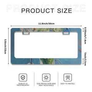 Сhamomiles License Plate Frame (Flat Hole)