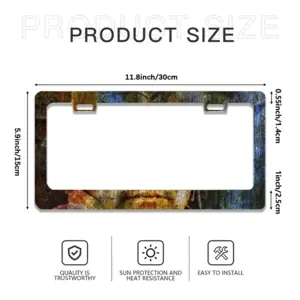 #10 Gallon License Plate Frame (Flat Hole)