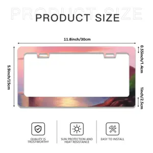 Red Sea Sunset License Plate Frame (Flat Hole)