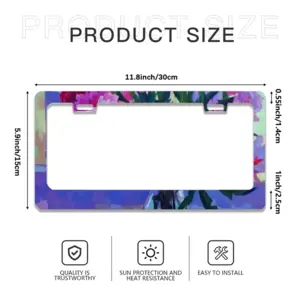 Peonies License Plate Frame (Flat Hole)