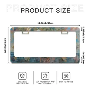 The Carpet And The Flowers License Plate Frame (Flat Hole)