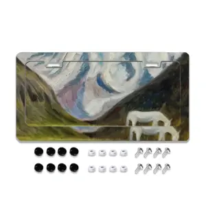 The White Horse License Plate Frame (Flat Hole)