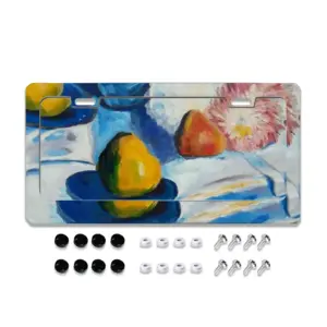 Still Life License Plate Frame (Flat Hole)