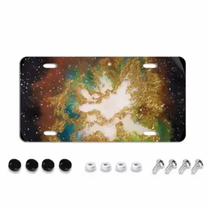 Crab Nebula License Plate Frame (Flat Hole)