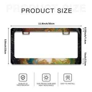 Crab Nebula License Plate Frame (Flat Hole)