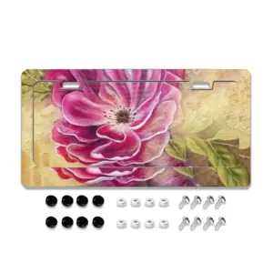 Smell Of Rose License Plate Frame (Flat Hole)