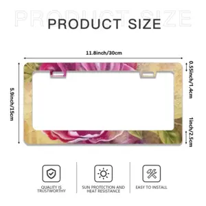 Smell Of Rose License Plate Frame (Flat Hole)