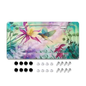 Blossoming Of Life License Plate Frame (Flat Hole)