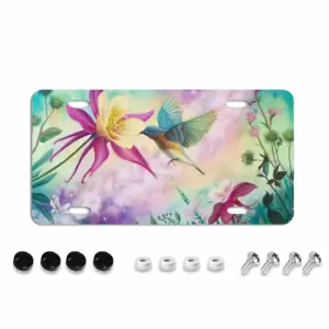 Blossoming Of Life License Plate Frame (Flat Hole)