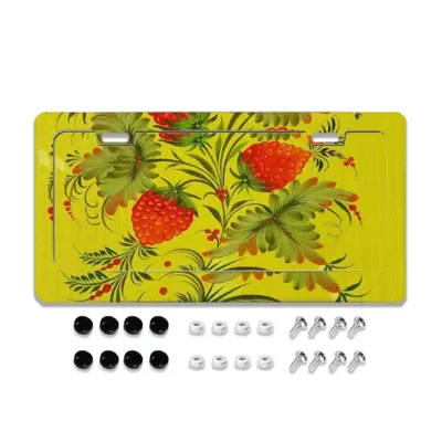 Raspberry License Plate Frame (Flat Hole)