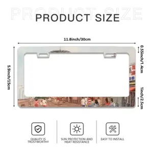 Coney Island Boardwalk New York City License Plate Frame (Flat Hole)