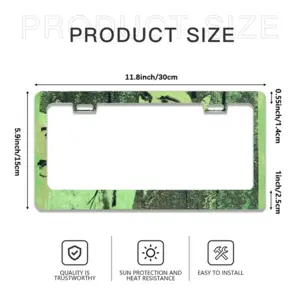 Violette Morris Green License Plate Frame (Flat Hole)