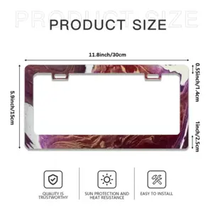 Wine Glass License Plate Frame (Flat Hole)