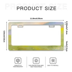 Flower Field License Plate Frame (Flat Hole)