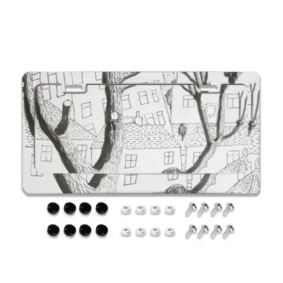 Trees License Plate Frame (Flat Hole)