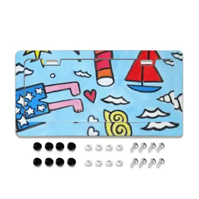 Seaside License Plate Frame (Flat Hole)