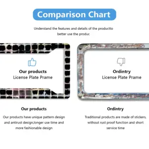 Grid (Bleeding) License Plate Frame (Four-Hole)