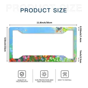 Butterflies Are Free Ii License Plate Frame (Four-Hole)