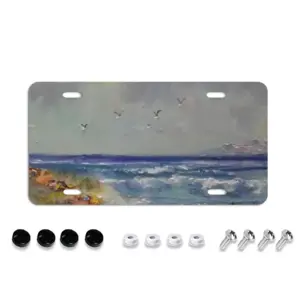 Resting On The Beach License Plate Frame (Four-Hole)