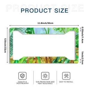 Backyard Banana Trees License Plate Frame (Four-Hole)