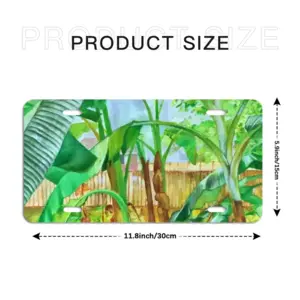 Backyard Banana Trees License Plate Frame (Four-Hole)