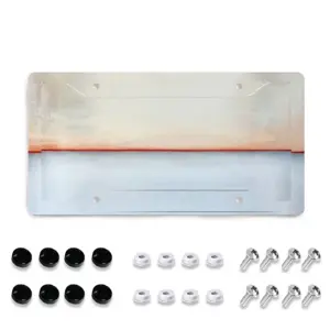 White Orange Series 3 License Plate Frame (Four-Hole)