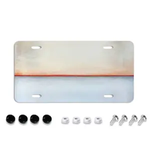 White Orange Series 3 License Plate Frame (Four-Hole)