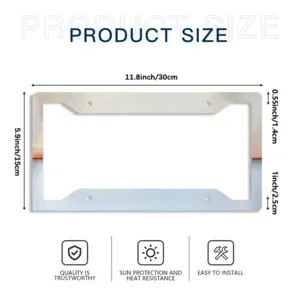 White Orange Series 3 License Plate Frame (Four-Hole)