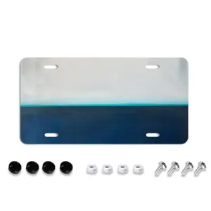 Charcoal White Teal Series 3 License Plate Frame (Four-Hole)