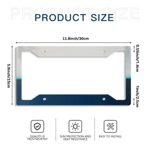 Charcoal White Teal Series 3 License Plate Frame (Four-Hole)