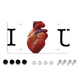 I Love You License Plate Frame (Four-Hole)