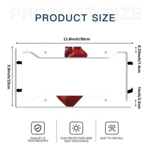 I Love You License Plate Frame (Four-Hole)