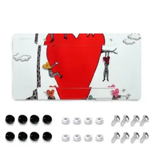 Love Is All Around License Plate Frame (Four-Hole)