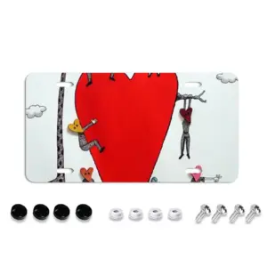 Love Is All Around License Plate Frame (Four-Hole)