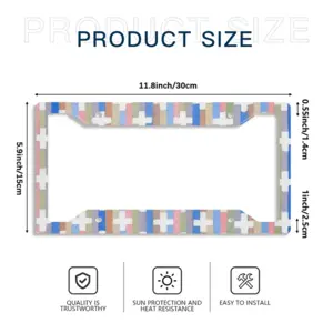 White Crosses License Plate Frame (Four-Hole)