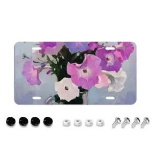 Petunia License Plate Frame (Four-Hole)