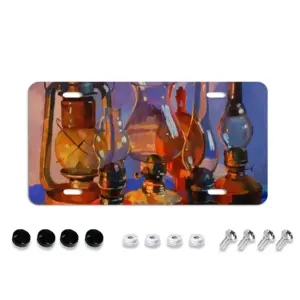 Still Life With Kerosene Lamps License Plate Frame (Four-Hole)