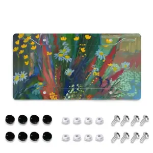 A Bouquet Of Wild Flowers In The Evening License Plate Frame (Four-Hole)